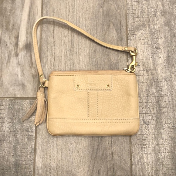 Coach Handbags - Beige coach wristlet